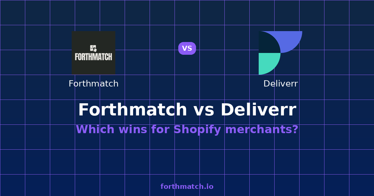 Deliverr Is Now Flexport — Forthmatch vs Deliverr (2026) — comparison card showing both products