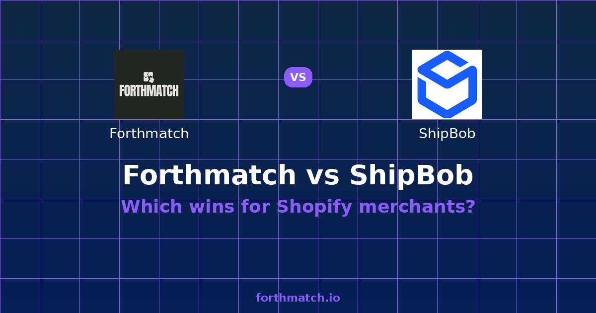 ShipBob vs ShipHero vs Forthmatch: 3PL Tracking Compared — comparison card showing both products