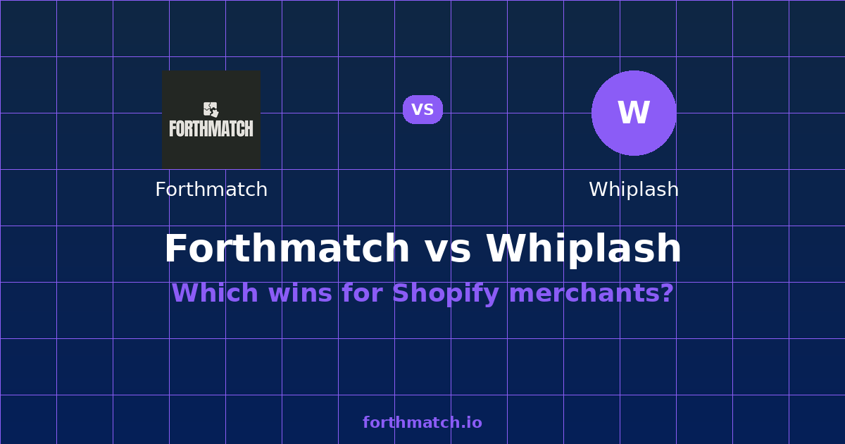 Whiplash 3PL vs Forthmatch: 2026 Comparison — comparison card showing both products